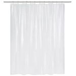 AmazerBath Plastic Shower Curtain Clear Premium PEVA, Clear Shower Curtain Heavy Duty 8G, Weighted Shower Curtains for Bathroom Accessories with 3 Big Stones and 12 Rustproof Grommets, 72x72 Inches