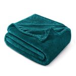 Exclusivo Mezcla Queen Size Soft Bed Blanket, 230 x 230 CM Fleece Velvet Blanket for Bed, Fluffy Blankets Bed, Warm, Cozy, Plush and Lightweight Teal Blanket