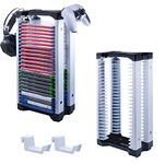 Mcbazel Universal Game Holder Tower for PS4 PS5 Xbox Switch Games, Universal Games Storage Tower, 23 Game Storage Tower Rack(Black&White)