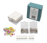 Hatillu Knit Blocking Pins Kit, Set of 22 Blocking Combs for Knitting, Crochet, Lace & Needlework Projects, Knit Blockers Tools Accessories for Blocking Mats, Includes 100 T-Pins & 50 Stitch Markers