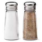 Tablecraft Round Salt and Pepper Shakers - Set of 2 132S&P Glass Salt Shakers