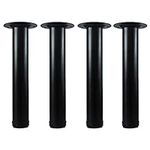 QLLY 12 inch Adjustable Metal Table Legs, Coffee Table Leg, End Table Leg, Furniture Leg Set, Set of 4 (Black)…