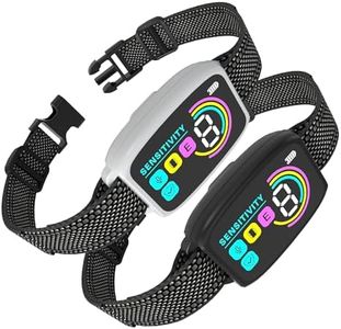Collar Antiladridos Automático para Perros,Detección Inteligente de Ladridos,Sensibilidad Ajustables,Resistente al Agua y Recargable - 2 Unidades