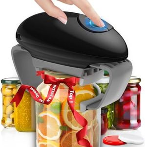 Higher Torque and One Touch Electric Jar Opener Easy Remove Almost Size Lid with Auto-Off, Powerful Bottle Opener for Arthritic Hands, Automatic Jar Opener for Weak Hands and Seniors with Arthritis