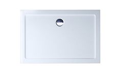 Durovin Bathrooms 800 x 700 x 40mm Shower Tray, Light Sturdy, Acrylic, Glossy White Finish, Rectangular Shape