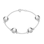 Tuscany Silver Women's Sterling Silver 8mm Ball and Box Bracelet of 19cm/7.5"