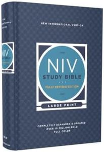 NIV Study Bible, Fully Revised Edition (Study Deeply. Believe Wholeheartedly.), Large Print, Hardcover, Red Letter, Comfort Print
