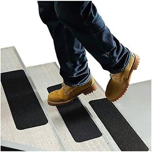 Stair Treads Non Slip for Wooden Steps Indoor and Outdoor - Grip Tape for Stairs Concrete Stairs (Works on All Surfaces & Weather) | Waterproof Anti Slip Tape, Strong Non Skid Tape 6” x 24” (5-Pack)