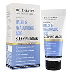 Dr. Sheth's Haldi & Hyaluronic Acid Sleeping Mask Cream For Even Tone, Acne, Dullness & Hydration | With Ceramides & Vitamin E For Women & Men -40g