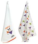 Boston International Cotton Kitchen Dishcloth Tea Towels, Set of 2, Martini Witches, 28 x 18-Inches