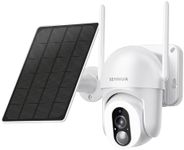 SEHMUA Solar Security Cameras Wireless Outdoor with 500LM Spotlight, 2K Live Video, 360° Full Coverage, PIR Motion Alerts, Cloud/Local Storage, Two Way Talk, Color Night Vision for Home Security