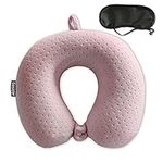 Gosider Neck Pillows for Sleeping Travel Pink Travel Pillow Comfortable U Shape Memory Foam Pillows Neck and Head Support Portable Travel Neck Pillow Suitable for Planes, Trains, Self-Driving Cars