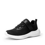 DREAM PAIRS Boys Girls Shoes Kids EZ-Ons Breathable Tennis Running Athletic Sport Sneakers,Size 2 Little Kid,Black/White,KRIDER-1