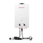 GASLAND BS264 Outdoors Propane Tankless Water Heater 2.64GPM, 10L Instant Hot Water Heater for Cabin, RV, Easy to Install, Overheating Protection, White