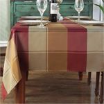 Rectangle Tablecloth Checkered Style Polyester Table Cloth Spillproof Dust-Proof Wrinkle Resistant Heavy Weight Table Cover for Kitchen Dinning Tabletop (Rectangle/Oblong,60" x 102"(8-10 Seats),Red)