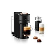 Nespresso Vertuo Next Coffee and Espresso Machine with Aeroccino by De'Longhi, Black with Rose Gold