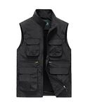 Btmpmcs Men's Outdoor Gilet Quick Dry Fishing Vest Multi Pocket Cargo Utility Safari Waistcoat Hunting Hiking Sleeveless Jacket Breathable Photography Top