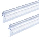 ITTISO Shower Screen Seal Strip 2 x 80 cm for 4mm/5mm/6mm Glass Thickness Shower Door Seal Strip Covers up to 20mm Gap Replacement Shower Door Bottom Seal (TypeE. 2x80cm for 4/5/6mm)