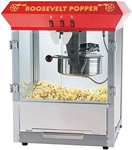 Great Northern Popcorn Red Roosevelt Antique Style Popcorn Popper Machine with 8-Ounce Kettle