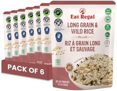 Eat Regal Ancient Long Grain & Wild Rice, 8.8 oz, Pack of 6, Ready in 90 Seconds, Non-GMO, Kosher, Halal