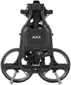 KVV 3 Wheel Compact Flat Folding Design Golf Push Cart with Lightweight and Sturdy Aluminum Frame, Charcoal