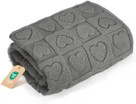 gogobunny Calming Plush Dog Cat Blanket 300GSM Coral Fleece, Ultra-Soft Machine Washable Pet Bedding for Small Medium Dogs Cats Puppies Kittens (Anthracite, 60x80)