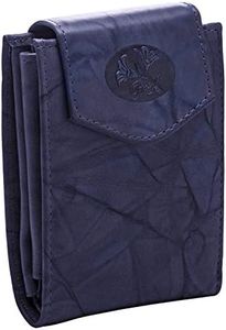 Buxton Women's Genuine Leather Heiress Collection Convertible Wallet, Navy, One Size