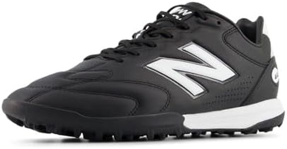 New Balance Unisex-Adult 442 PRO TF V3 Soccer Shoe, Black 100/Nb 103 White, Men 9 / Women 10.5