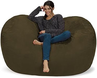 Chill Sack Bean Bag Chair: Huge 6' Memory Foam Furniture Bag and Large Lounger - Big Sofa with Soft Micro Fiber Cover - Olive