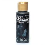 DecoArt Americana Acrylic Metallic Paint, Black Pearl, 59 ml (Pack of 1)