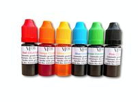 Double Concentrated 6 x Soap Melt & Pour Cold Process Making Bath Bomb Bath Salt Cosmetic Colours Water Based Dyes Soap Dye - Highly Concentrated Colours - 10mL Set