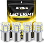 BANGO 1156 LED Bulb, Super Bright 1141 1003 7506 BA15S LED Replacement Bulbs for Back Up Reverse Lights and 12 Volt RV Camper Trailer Boat Trunk Interior Lights, Xenon White (Pack of 4)
