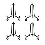 3.5 Inch Black Mini Iron Stand Cookie Holder Display Stand Place Card Holder Display Easels at Weddings, Birthday Party（4 pack）