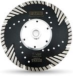 DT-DIATOOL 7 Inch Diamond Turbo Blade Cutting Granite Marble Concrete Brick with Slant Protection Teeth for Angle Grinder