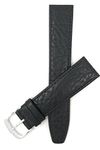 16mm, Slim, Black Mat Finish, Genuine Leather Watch Band Strap, Comes in Black, Brown or Tan