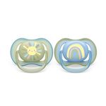 Philips Avent Ultra Air Pacifier Pack Of 2 | High Ventilation | 98% Acceptance | Bpa-Free Plastic | For Babies From 0-6 Months (Model Scf085/13)