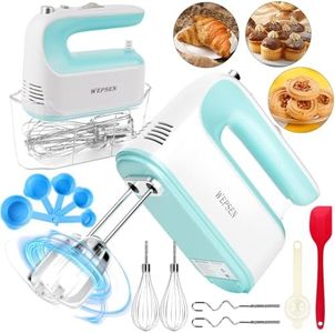 Hand Mixer Electric Handheld, 5-Speed Handheld Mixer, 380W Electric Mixer with Stainless Steel Whisk Beater Attachments, Snap-On Storage Case, Measuring Cups, Kitchen Cake Mixers for Baking Supplies