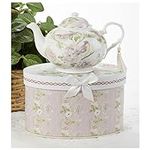 Delton Porcelain Tea Pot, Rose Bird