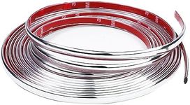 1/2"(12mm) Automotive Chrome Trim Molding - 25Foot Car Side Body Chrome Trim Strip(Self Adhesive) for Motor/Truck/RV Door Window Bumper Scratch-Proof