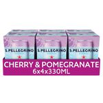 San Pellegrino Essenza Sparkling Water Cherry & Pomegranate Lightly Flavoured 24x330ml