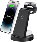 3 in 1 Charging Station for iPhone, Wireless Charger for iPhone 15 14 13 12 11 X Pro Max & Apple Watch - Charging Stand Dock for AirPods