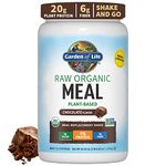 Garden of Life Organic Vegan Meal Replacement - Raw Plant Based Protein Powder, Chocolate, 35.9oz (2lb 4oz/1,017g) Powder