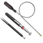 3PCS Telescopic Magnetic Pickup Tool Set, Includes Flexible Magnetic Pickup, Telescopic Magnetic Rod, Used for Retrieving Small Parts, Bolts, Metal Objects, and Automotive Components (1.5LB 3LB 5LB)