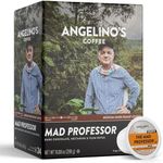 Angelino's Coffee Mad Professor Coffee Pods - Major Colombian Blend, Medium to Dark Roast coffee K Cups compatible, Reserve, Place of Origin: Colombia, Dark Chocolate, Nectarine & Plum Notes, 24 Count - Premium Coffee for Keurig Machines