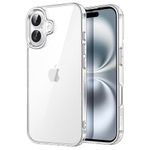 JETech Case for iPhone 16 6.1-Inch, Non-Yellowing Shockproof Phone Bumper Cover, Anti-Scratch Clear Back (Clear)