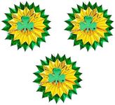 PMU St. Patrick's Day Decorations and Party Supplies - Shamrock Fan-Burst - Irish Costume, Party Accessory (3/pkg) Pkg/1