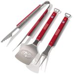 YouTheFan NFL San Francisco 49ers Spirit Series 3-Piece BBQ Set Stainless Steel, 22" x 9"