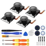 GuliKit Switch Joystick Replacement, Hall Effect Joystick, No Drift, Hall Joystick for Switch Joycon, Switch OLED & Switch Lite with Repair Kit (2 pairs)