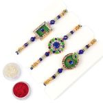 KSJONE Ganpati Design Set of 2 Rakhi Thread, Rakhi for Sister, Raksha Bandha Gift for Your Brother, Rakhi Bracelet For Loving Sibling, Father, Bhabhi, Bhaiya