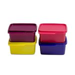 Tupperware . Plastic Container-500Ml, 4 Pieces, Multicolour,Multicolor